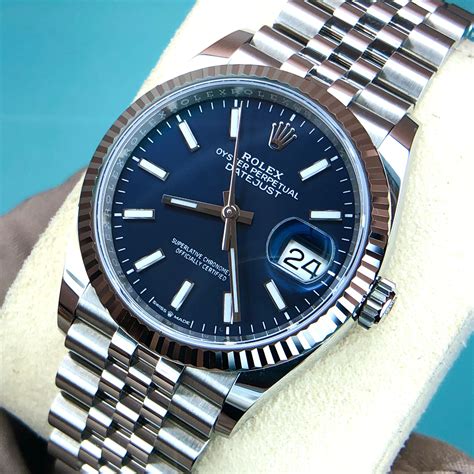 rolex daterjust blue|rolex datejust blue dial price.